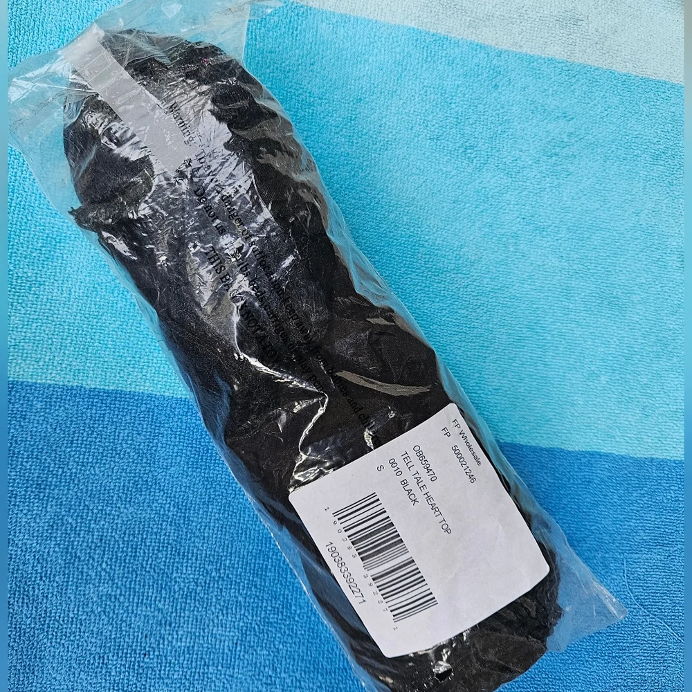 Free People Tell Tale Heart Tunic Mini Dress Swingy Sheer Lace Cutout Blac S NWT - Picture 2 of 16